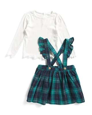 Toddler Girls Tartan Jumper Set