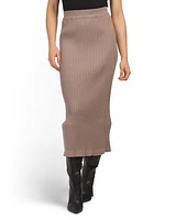 Ribbed Knit Skirt For Women