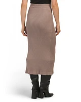 Ribbed Knit Skirt For Women