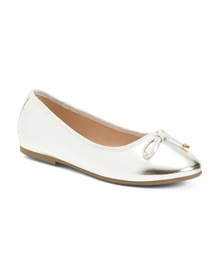 Dove Metallic Ballet Flats For Women