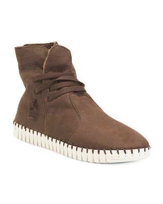 Leather Tina High Top Sneakers For Women