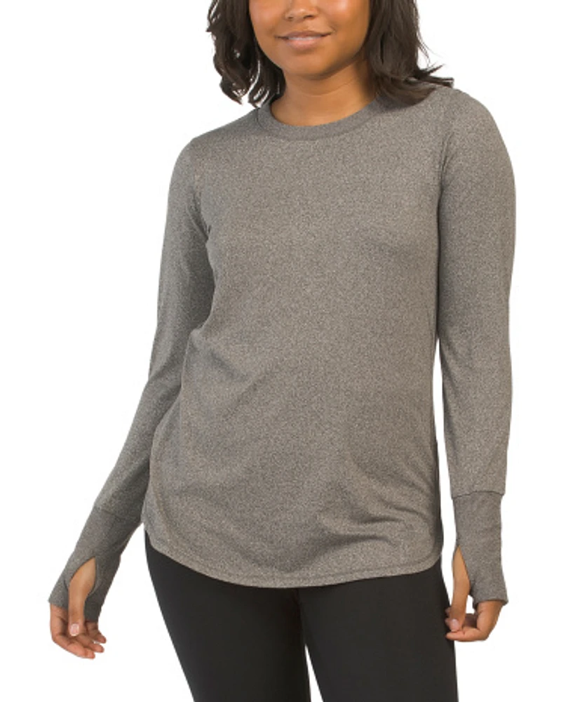 Double Peached Crew Neck Tunic For Women