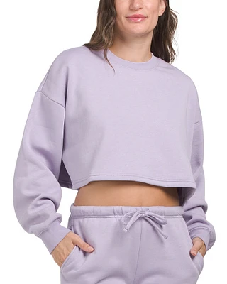 Cropped Crew Neck Sweatshirt