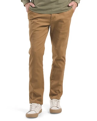 Fixed Waist Twill Pants For Men