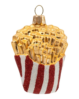 Handcrafted French Fries Glass Ornament