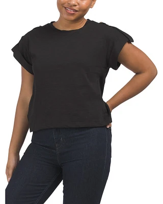 Dunne Cotton Slub T-Shirt For Women