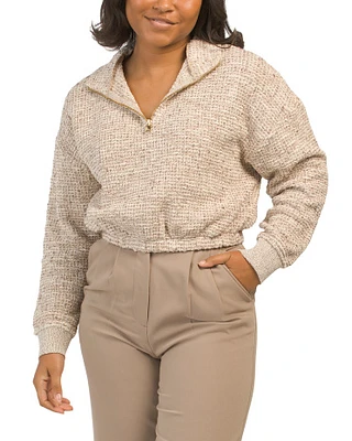 Pull Over Boucle Slub Top For Women