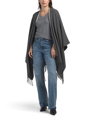 Ruana Stitch Poncho For Women