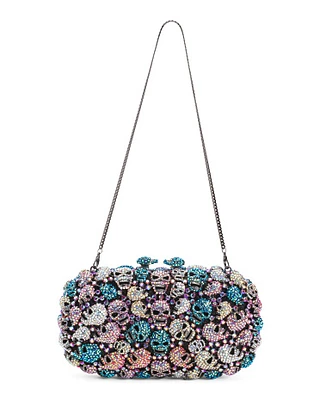 Hand Beaded Skulls Clutch For Women