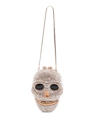 Hand Beaded Skull Clutch For Women