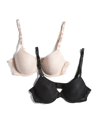 2Pk Jacquard T-Shirt Bras For Women