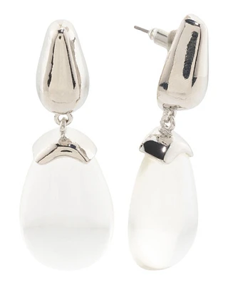 Oval Acrylic Drop Earrings