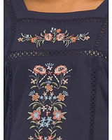 Floral Embroidered Top For Women