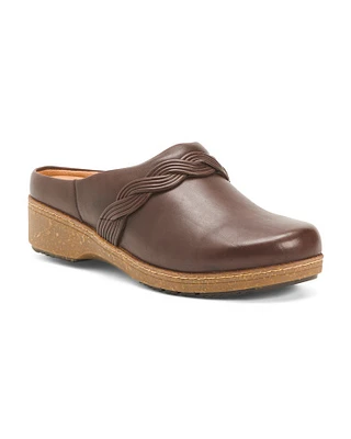 Leather Arvada Twist Clogs For Women