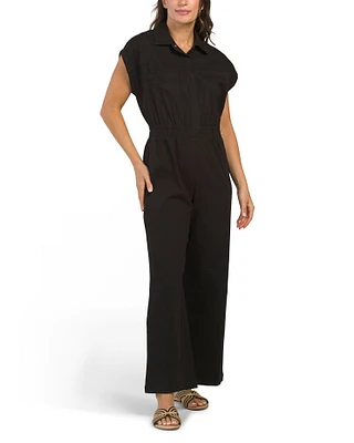 Short Sleeve Utility Jumpsuit For Women