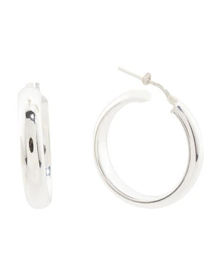 Sterling Silver Boxed 20Mm Hoop Earrings For Women