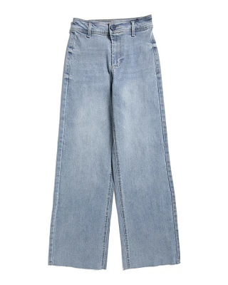 Wide Leg Coated Jeans For Women