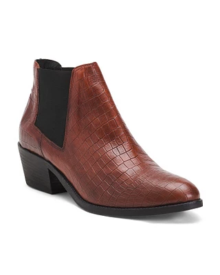 Leather Chelsea Booties For Women