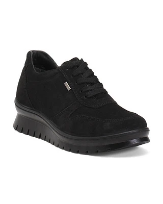 Suede Lace Up Sneakers For Women