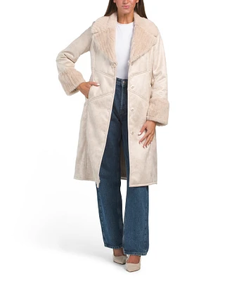 Faux Fur Shearling Long Coat