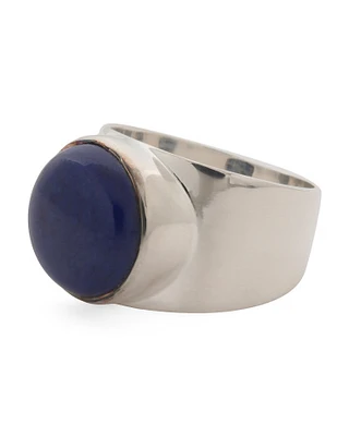 Sterling Silver Lapis Lazuli Bold Ring