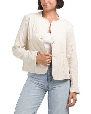 Double Gauze Button Front Jacket