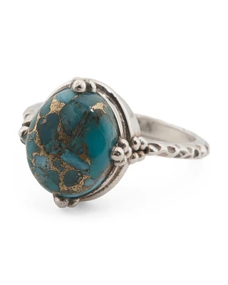 Sterling Silver Blue Copper Turquoise Ring