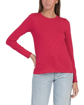 Long Sleeve Crew Neck Top For Women