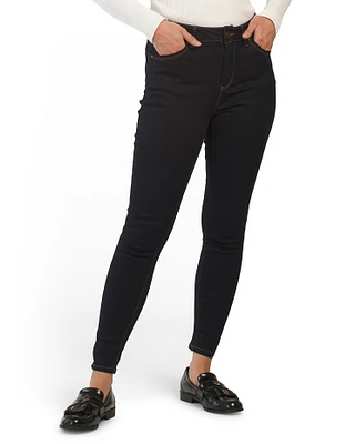 High Waist Recycle Denim Jeans With Ankle And Functional Pockets For Women