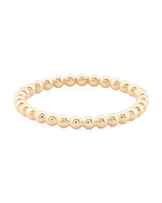 14Kt Gold Beaded Band Ring For Women