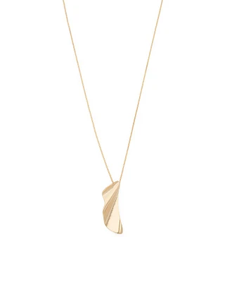 14K Gold Liquid Leaf Necklace For Women