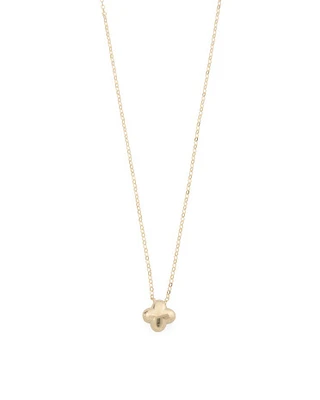 14K Gold Clover Necklace For Women