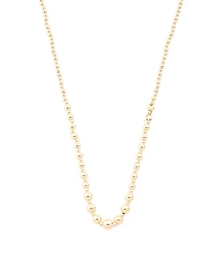 14K Gold Graduated Beads Necklace For Women