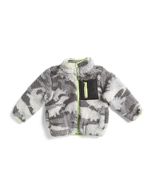 Infant Boys Camo Sherpa Jacket