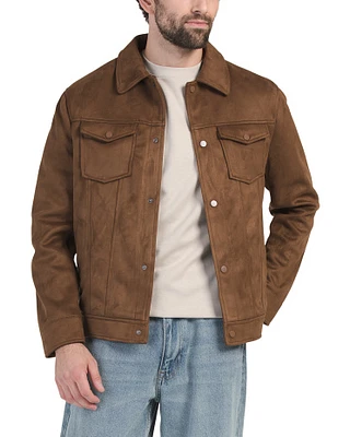 Long Sleeve Faux Suede Jacket For Men