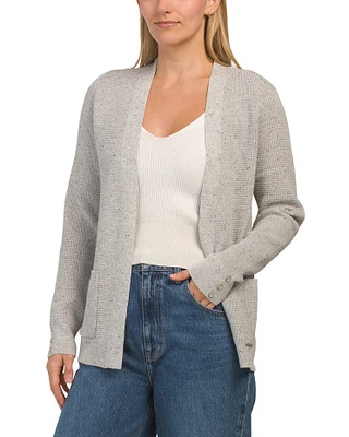 Waffle Stitch Flecked Cardigan