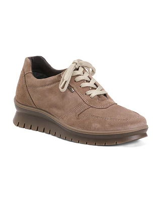 Suede Laced Up Shoes For Women