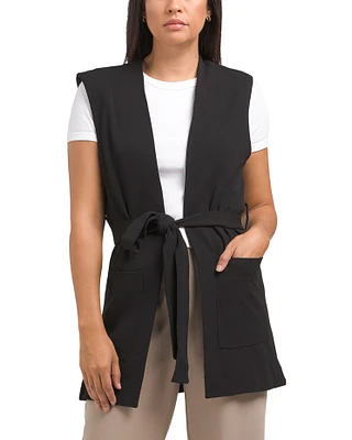 Crepe Belted Vest