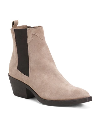 Suede Chelsea Booties For Women