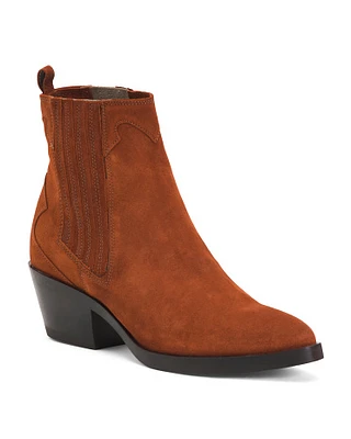 Suede Chelsea Booties For Women