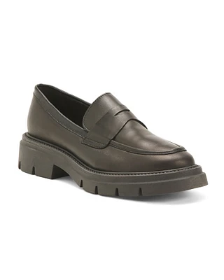 Leather Penny Loafers For Women