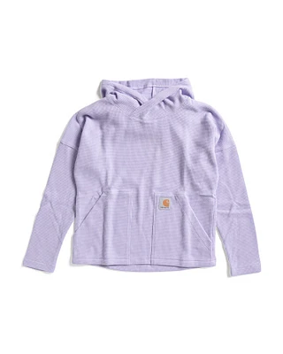 Girls Long Sleeve Thermal Hooded T-Shirt