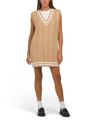 Sleeveless Sweater Mini Dress For Women