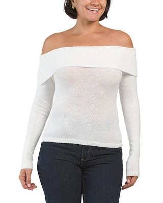 Off The Shoulder Knit Sweater Top For Women