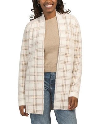 Faux Mink Open Cardigan