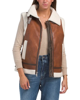 Faux Shearling Short Vest