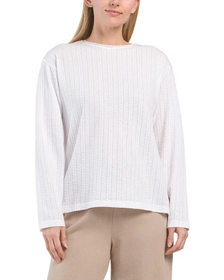 Seraphina Long Sleeve Boxy T-Shirt For Women