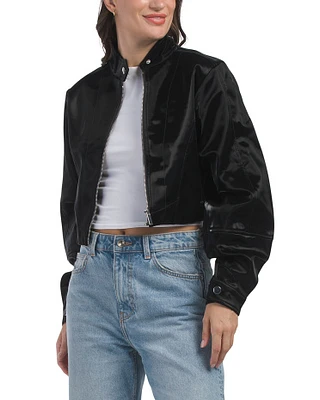 Cropped Moto Jacket For Women