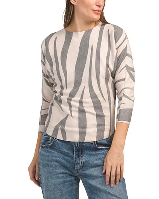 Three-Quarter Dolman Sleeve Crew Neck Sweater