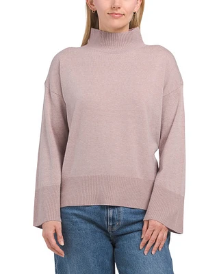 Long Sleeve High Neck Color Block Polo Sweater